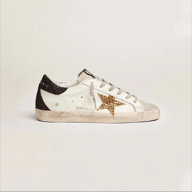 Golden Goose Superstar — Étoile Or & Talon Glitter Noir