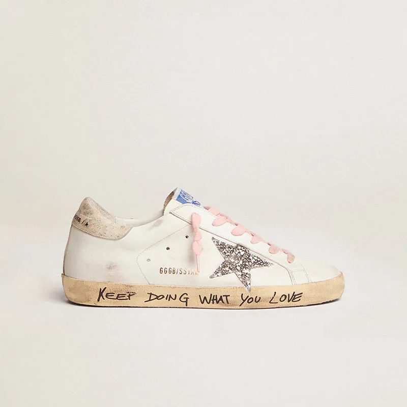 Golden Goose Superstar — Beige 'Keep Doing What You Love'